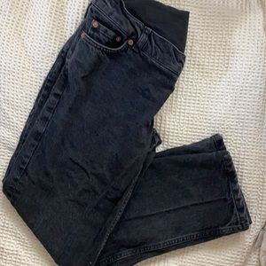 Over the belly boyfriend maternity jeans